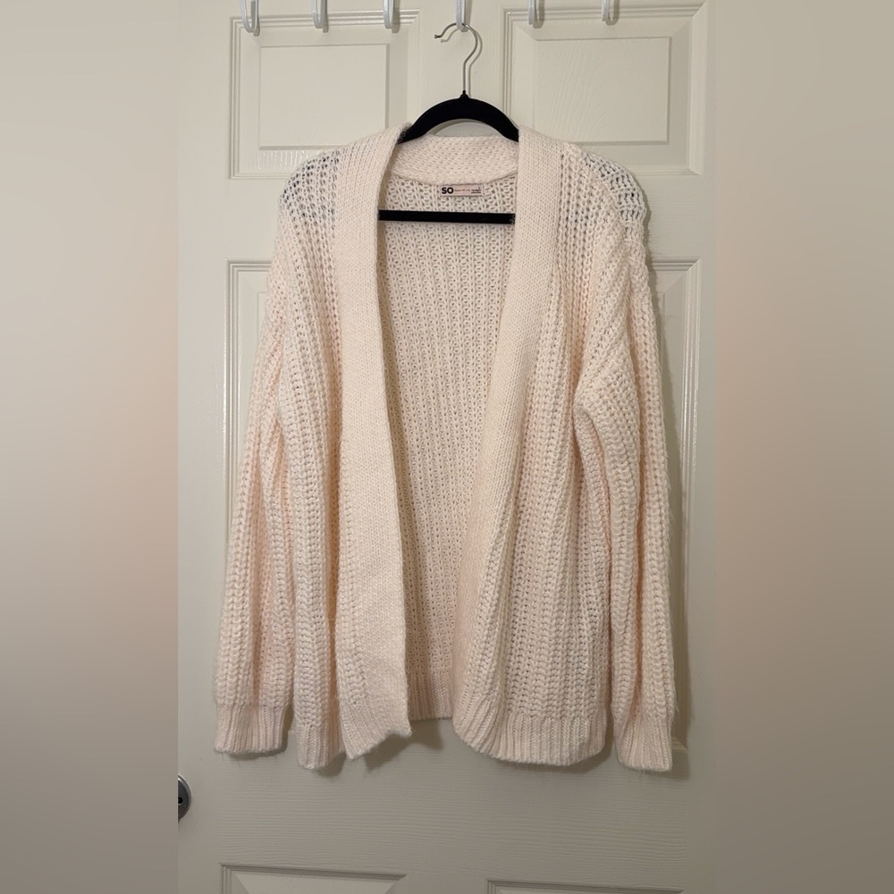 SO Cream Knit Cardigan